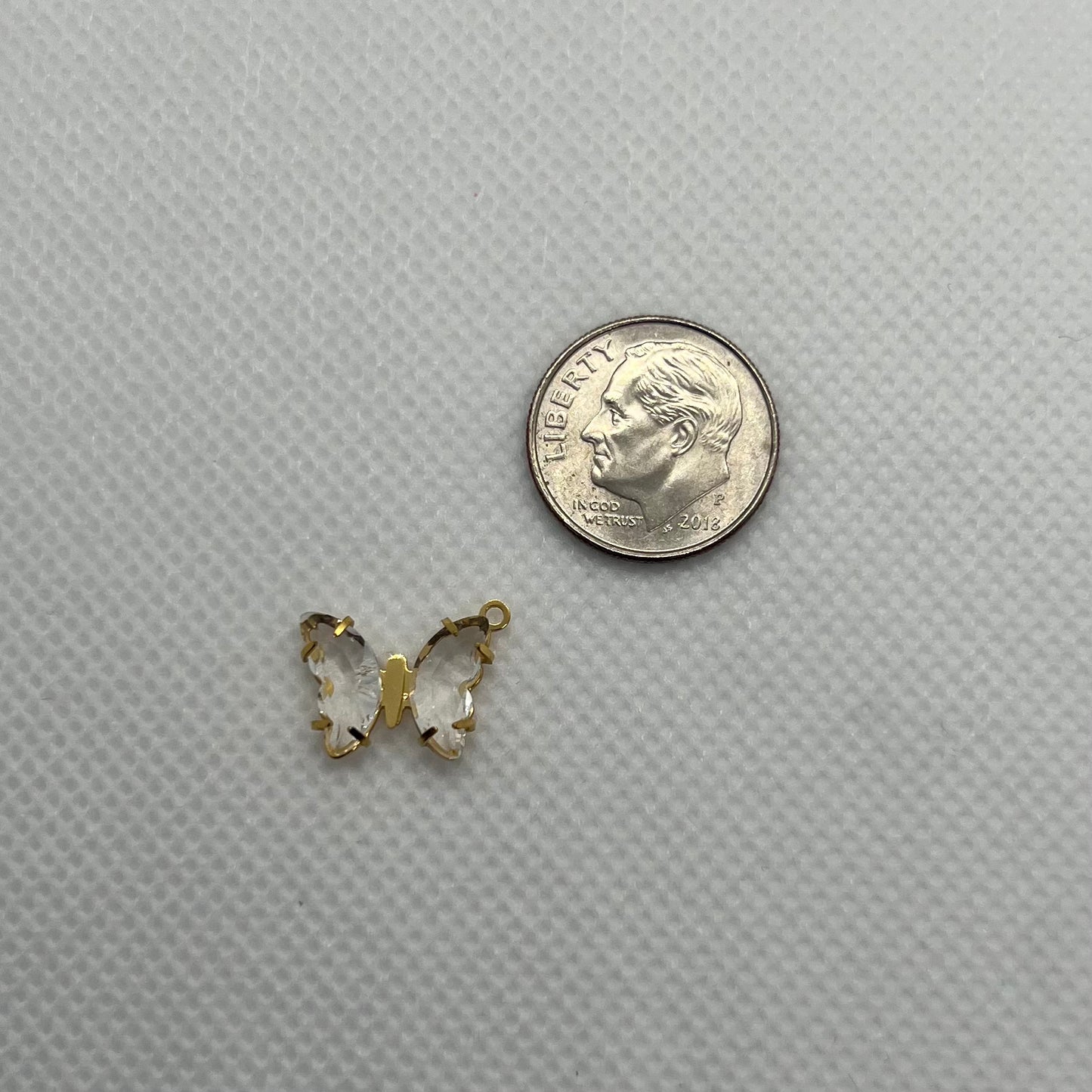GLASS BUTTERFLY CHARM