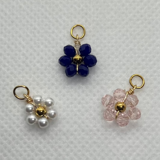 BEADED FLOWER CHARM