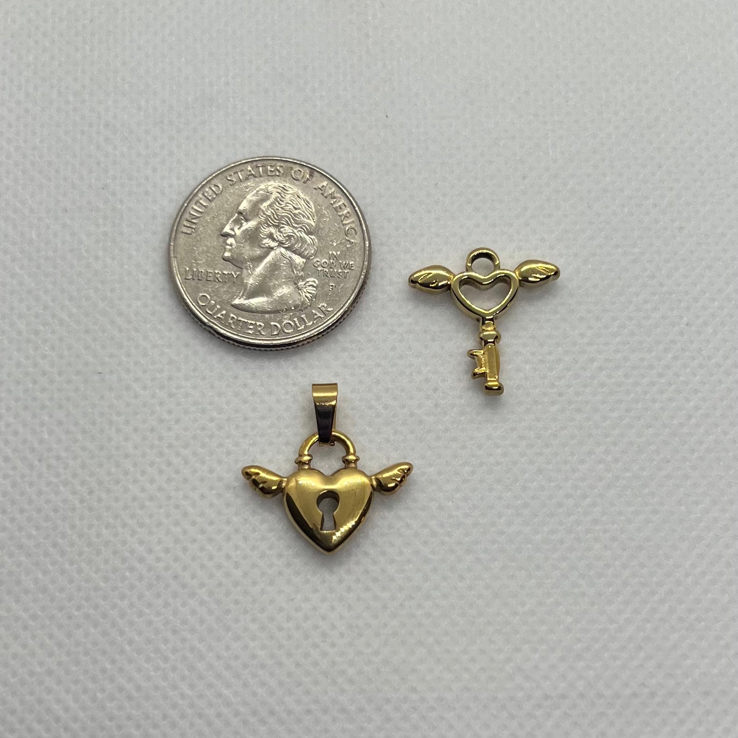 KEY + LOCK CHARM