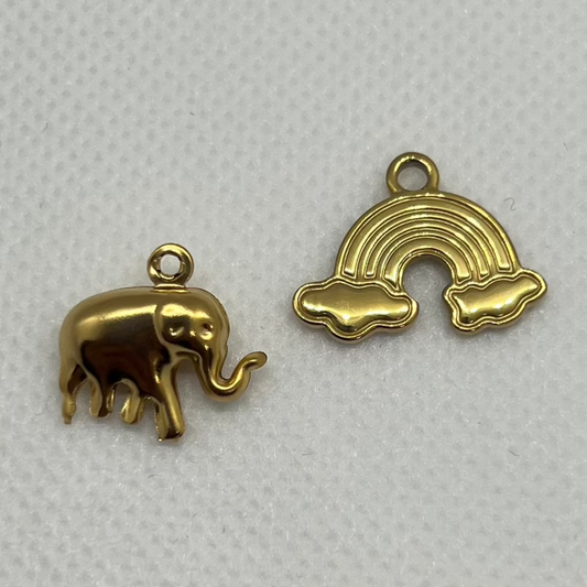 ELEPHANT + RAINBOW CHARM